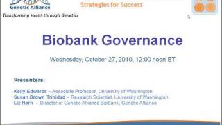 Biobank Governance [upl. by Nirik354]