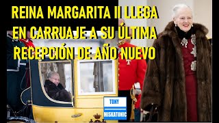 REINA MARGARITA II SALUDA A DANESES A BORDO DE SU CARROZA DORADA EN SU ÚLTIMA RECEPCIÓN DE AÑO NUEVO [upl. by Bedelia]