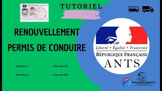 Renouvellement du permis de conduire 2024  Tuto ANTS  Permis CCEDDE [upl. by Lakin]