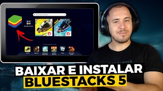 Como Baixar e Instalar o BlueStacks 5 para PC FRACO  Atualizado 2024 [upl. by Crispin226]