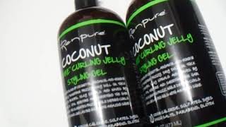 Renpure Coconut Creme Curling Jelly Styling Gel 16 Ounce review [upl. by Aitnahc]