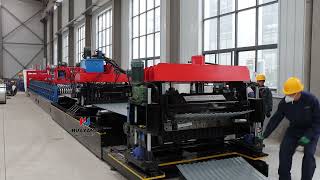 4mm full automatic grain bin silo sidewall corrugated sheet roll forming machine [upl. by Elwee]