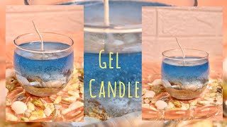 How to make gel Candles  Ocean Gel Candle  Candle Making for Beginners [upl. by Bianca]