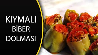 ETLİ BİBER DOLMA  Kıymalı biber dolması tarifi [upl. by Stine]