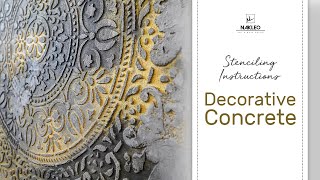 6 Easy Steps  Stenciling Instructions Decorative Concrete  Creative Stencil Pattern Application [upl. by Kinemod361]