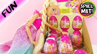 BARBIE deutsch 8 ÜBERRASCHUNGSEIER auspacken mit XXL Puppe Alessia  Spiel mit mir Kinderspielzeug [upl. by Josias724]