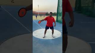 Discus throw athleticstrack discusthrow indiantrackandfield fieldevent [upl. by Ahsai924]