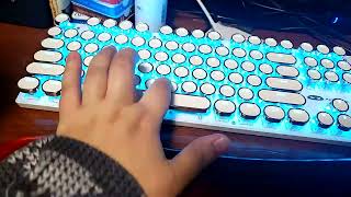 Customer Reviews Typewriter Style Mechanical Gaming Keyboard by Camiysn [upl. by Allecsirp]