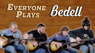 4 Musicians 1 Guitar Bedell Coffee House Dreadnought  Everyone Plays [upl. by Alehcim]