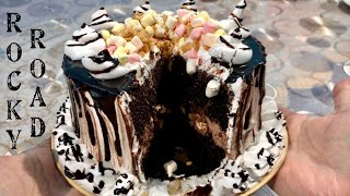 Rocky Road Cake  How to make an easy Rocky Road Cake  LB Channel 011 [upl. by Collum]