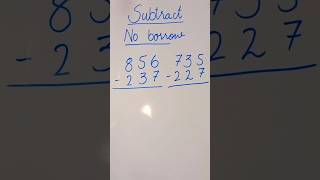 WITHOUT BORROW SUBTRACTION maths geomaths26 mathematics [upl. by Nref]