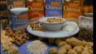 Total Oatmeal  Commercial  Compared to Quaker Oats 1987 [upl. by Hnirt29]