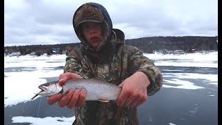 Ice Fishing For Splake Lake Superior [upl. by Garwood]