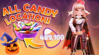 ALL CANDY LOCATIONS In ROYALLOWEEN 2023 🎃 Royale High Tips [upl. by Mills]