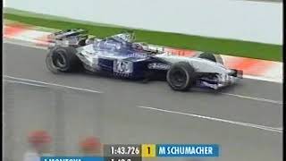 F1 Belgium 2002 Qualifying Montoya calling Räikkönen names Premiere [upl. by Yffat]