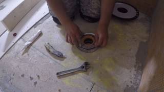 HOW TO INSTALL TILE SHOWER DRAIN KERDI DRAIN ADAPTER schlutersystems tiletips tile diy remodel [upl. by Hugues80]