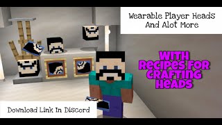 Wearable Player Heads Addon Minecraft Bedrock 116 [upl. by Ibbor]