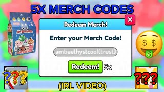 REDEEMING 5 MERCH CODES IN PET SIMULATOR 99 HUGE HATCHED 🫠 [upl. by Fahey]