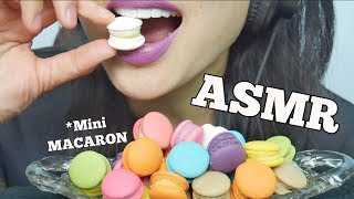 ASMR MINI MACARON EATING SOUNDS NO TALKING  SASASMR [upl. by Atteve513]