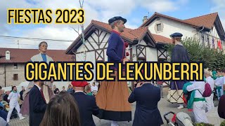 BAILE DE LOS GIGANTES DE LEKUNBERRI Fiestas de lekunberri 2023 [upl. by Elsie]