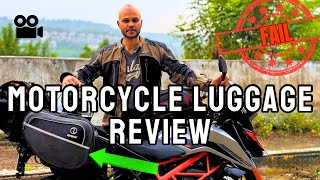 TRYING TO REVIEW MOTORCYCLE LUGGAGE [upl. by Nospmas472]