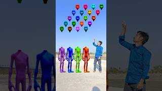 red green blue amp purple alien dancing and deepu sakha Correct headmatching gameMagical video funy [upl. by Aisatsan]