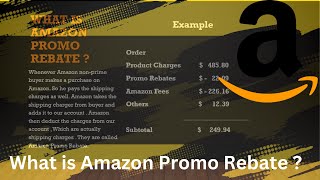 What is Amazon Promo Rebate   Amazon Seller Central  Amazon FBA  amazon rebates [upl. by Dnaltroc433]