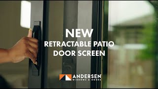 New Retractable Screen for Andersen Patio Doors  Andersen Windows [upl. by Pietra]