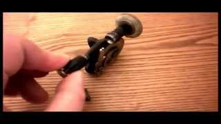 ANTIQUE SINGER 28k  128k SEWING MACHINE BOBBIN WINDER amp FRICTION WHEEL [upl. by Alfredo228]