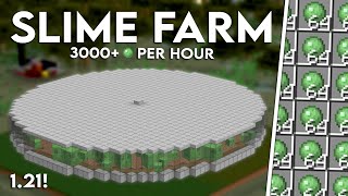 Minecraft Auto Slime Farm Tutorial 121  NO SLIME CHUNKS NEEDED [upl. by Aifas]