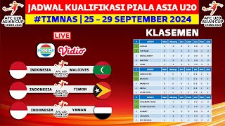 Jadwal Kualifikasi Piala Asia U20 2025  Indonesia vs Maladewa  Kualifikasi Piala Asia U20 2025 [upl. by Ginsberg]