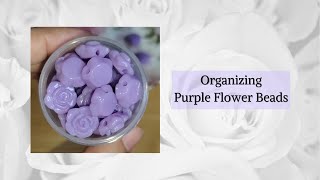 Organizing Purple Flower Beads in a Bottle diy beads mommy [upl. by Beora388]