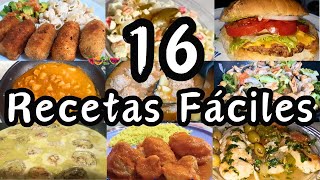 ✅16 RECETAS FACILES recetasfaciles mihogardulcehogar recetas comidasrapidasyfacilesdehacer [upl. by Rue]