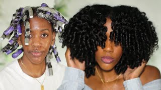 HOW TO QUICK amp EASY FLEXI ROD SET ON NATURAL HAIR  Using ONE Styling Product [upl. by Werbel]