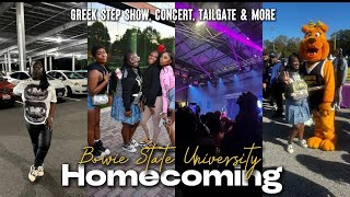 hbcu vlog Bowie State Homecoming 24’  game day tailgate concert greek step show amp more [upl. by Aiem]