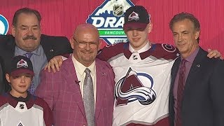 Colorado Avalanche select D Bowen Byram with the fourth overall pick [upl. by Ahsinnod]