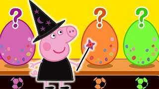 Peppa Pig  Surprise Eggs  Learn Colours  Learning with Peppa Pig [upl. by Doak908]