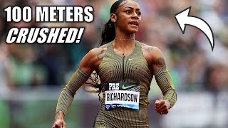 ShaCarri Richardson Drops NEXT LEVEL 100 Meters [upl. by Tavie]