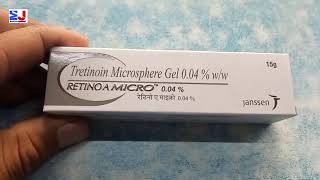 Retino A micro 004gel  Tretinoin microsphere 004gel uses side effects benefit Review Hindi [upl. by Troc]