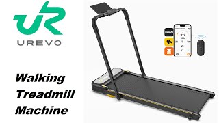 UREVO Walking Pad Under Desk Treadmill for HomeOffice 2 in 1 [upl. by Kristyn]