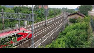 Treni in transito sui binari 1 e 2 a Torino Nord Passing trains on 1st and 2nd platforms [upl. by Elockin]