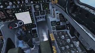 Digital Combat Simulator  Hornet cold start and take off from carrier flight and land [upl. by Atsirhcal]