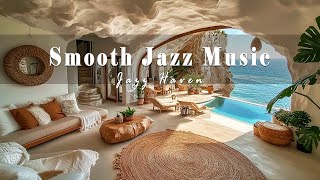 Smooth Jazz Music  Morning Seaside Cafe Ambience  Jazz Instrumental Music for Stress Relief [upl. by Ymac]