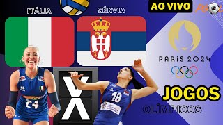 ITÁLIA X SÉRVIA AO VIVO  VÔLEI FEMININO  QUARTAS DE FINAL  OLIMPÍADA PARIS 2024  NARRAÇÃO [upl. by Fonsie]