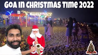 How Goa is Decorated in Christmas Time  Candolim Beach  Goa Nightlife [upl. by Melosa]