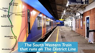 The South Western Train that runs on The District Line [upl. by Enovaj]