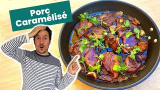 Porc caramélisé à la chinoise  Une recette facile et délicieuse [upl. by Olethea]