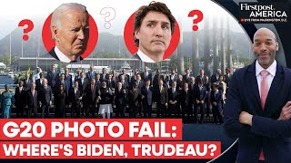 Social Media Explodes After Biden Trudeau Meloni Miss G20 Picture  Firstpost America [upl. by Avaria]