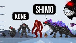 Hollow Earth Titans amp Creatures Size Comparison  Shimo Scar King [upl. by Lovich]