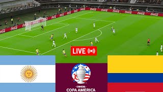 LIVE Argentina vs Colombia 2024 Copa America Final Full Match  video game simulation [upl. by Aoniak]